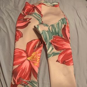 Two piece crop top floral set